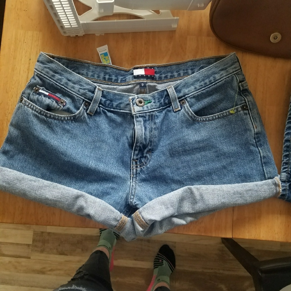 High waisted Vintage Tommy jean shorts